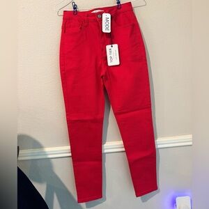 NWT Women's Red Stretchy Jeans